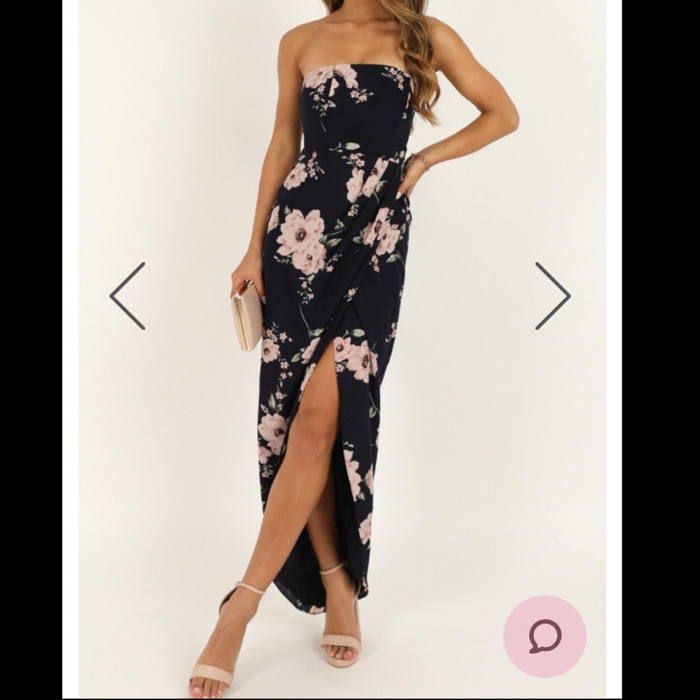 Take It From The Top Dress In Navy Floral Size- 4